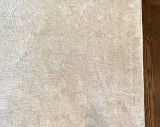 Neutral Silk & Wool Rug. Measures 6' x 9'.