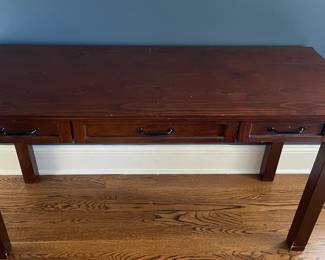 Pottery Barn Teen Wood Three-Drawer Desk. Great As Is But Would Look Awesome With A Custom Paint Job! Photo 2 of 2.