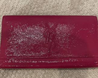 YSL Raspberry Clutch.