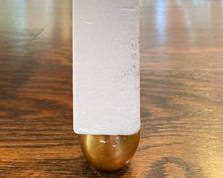 Vintage Baker Furniture Coffee Table with Brass Feet Revitalized with A New White Finish. Measures 34" x 44" x 19" H. Photo 3 of 3.