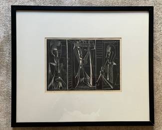 "Serenade," Signed & Numbered Print # 7/20. Miriam McKinney Hofmeier. Measures 13" x 9" without Frame; 25" x 21" Framed. Photo 1 of 3.