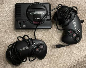 Sega Genesis 1 Console System and Controllers.