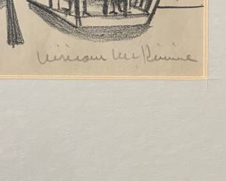 "Mexican Market," Signed and Numbered Print. Miriam McKinney Hofmeier. Measures 9" x 13" without Frame; 21" x 25" Framed. Photo 3 of 3.