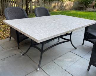 Crate & Barrel 6-Person Outdoor Dining Table. Photo 1 of 2.