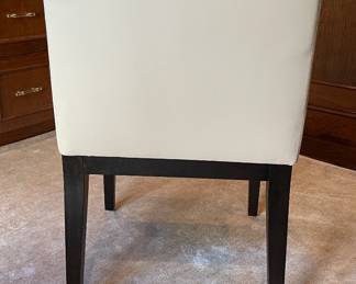 Room & Board Ivory Leather Occasional Chair. Measures 22" W x 26" D with 20" Seat Height. Photo 3 of 3.