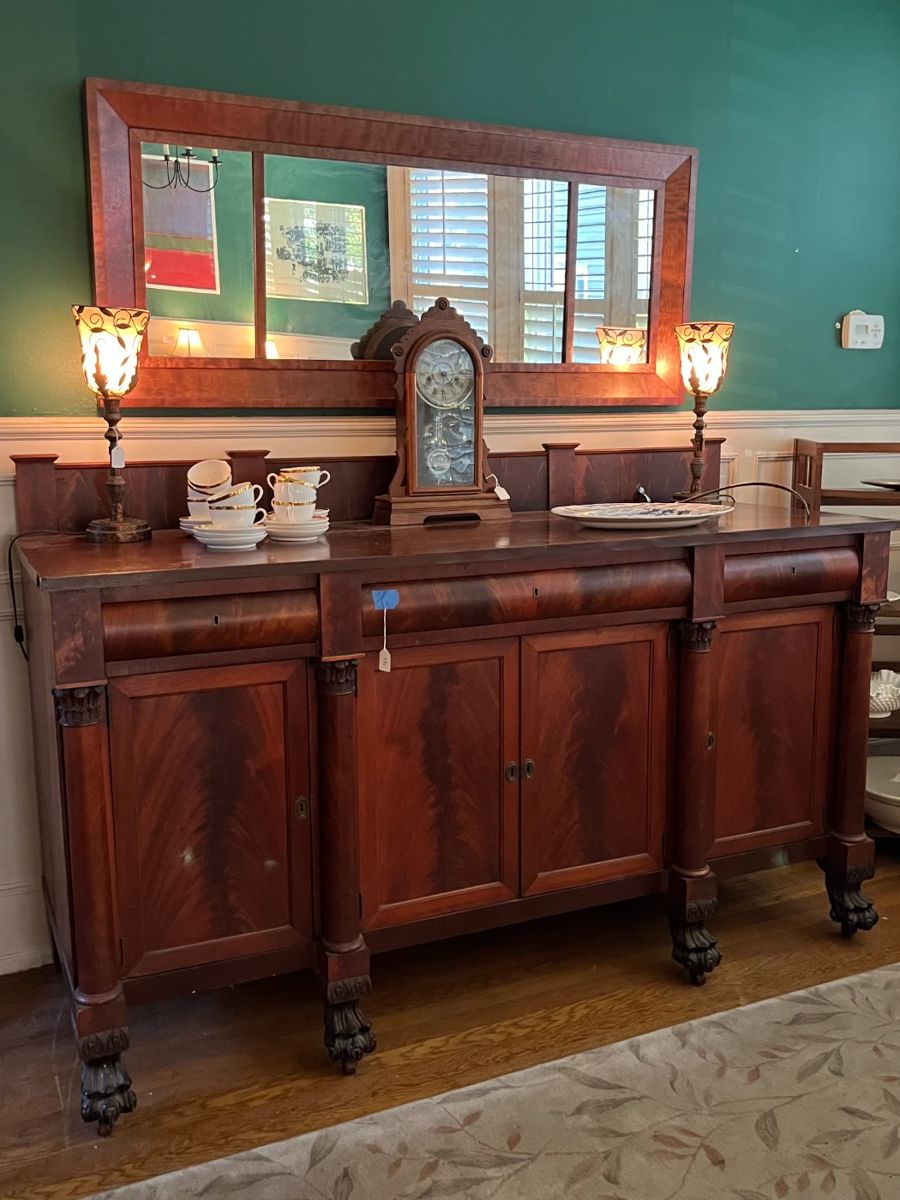 Period Empire Mahogany Sideboard / Server