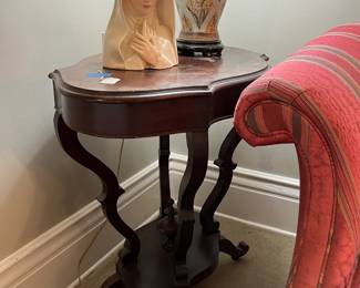 Antique Empire Mahogany End Table