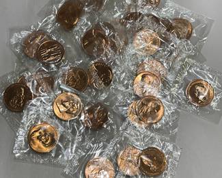 vintage coins, both American and Panamanian, lots of silver