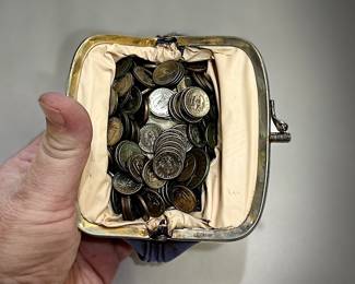vintage coins, both American and Panamanian, lots of silver