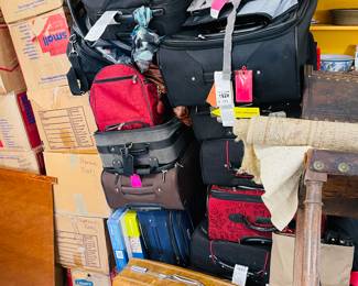 tons of suitcases
