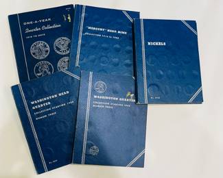 vintage coins, both American and Panamanian, lots of silver