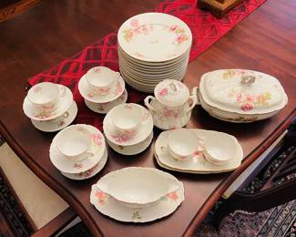 pretty pink floral china