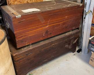 2 old trunks