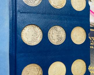 vintage coins, both American and Panamanian, lots of silver