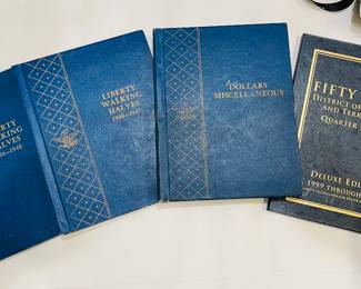 vintage coins, both American and Panamanian, lots of silver