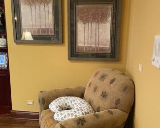 Framed Artwork, Upholstered Chairs 