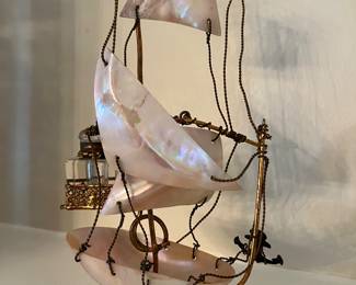 Large Palais Royal ship inkwell