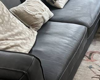 Like new raw edge leather sectional from NATUZZI for BERNHARDT…very fine