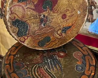 Fine antique Asian nailhead TomToms