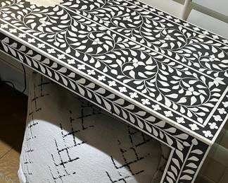 Floral bone inlay Moroccan table from Ethan Allen retailed for $3000