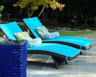 Pool chaise loungers by Front Gate