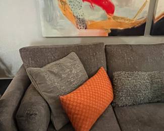 Custom order chaise sofa in charcoal 