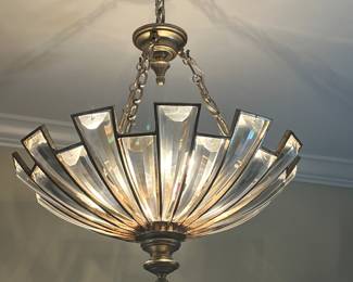 Large crystal prism chandelier 