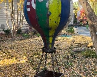 Metal art hot air balloon 