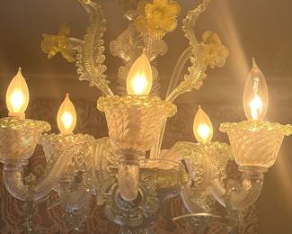 Murano Daffodil chandelier circa 1940s