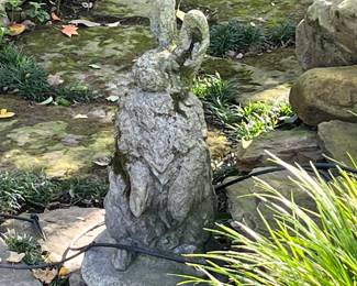 Old rabbit in concrete 