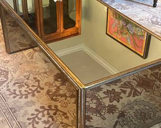 Maison Mirrored table with gilt wooden frame…extraordinary 