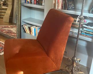 Velvet mohair chair 