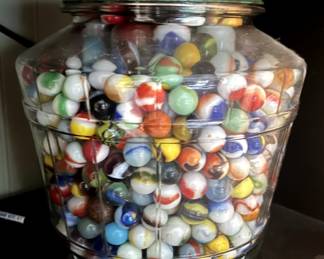 Huge Jar of  Vintage Marbles