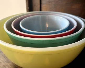 Vintage Pyrex Primary Mixing Bowls