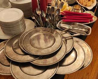 French Pewter Chargers