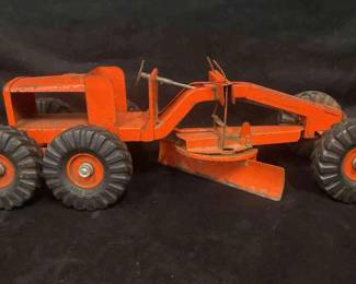 Vintage NYLINT Toys Metal Grader Orange