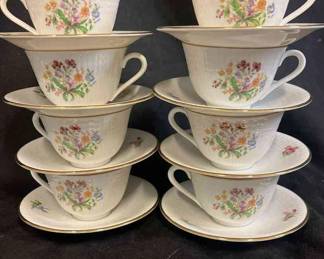 Rostrand Swedish Teacups and Saucers