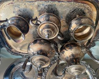 This must be the Mad Hatters tea set as it exists in a world turned upside down.