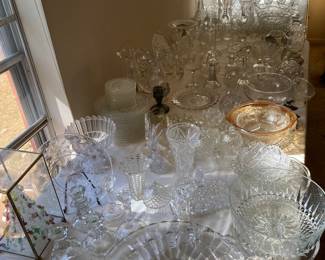 Loads of glass and crystal.