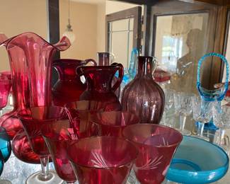 I just love this cranberry glass.