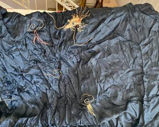 Victorian silk dragon robe.