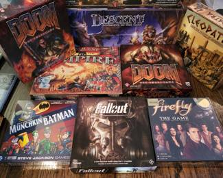 Doom , fallout , firefly , batman , and more games and books.