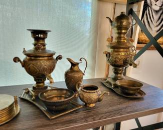 Very nice antique persian hand hammered Samovar sets. 