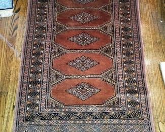 antique persian silk wool rug.