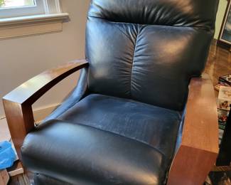 Very nice modern leather recliners (one of 2)