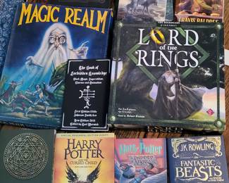 Lots of Lord of the rings and fantasy novels , games, and more not pictured.