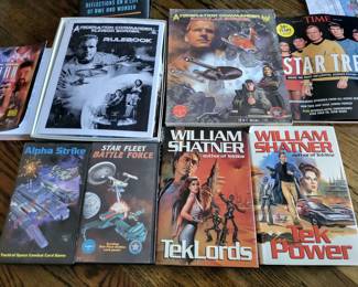 Star trek games, books , and dvds (more not pictured)