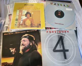 Kansas , Willie nelson and misc vinyl records.