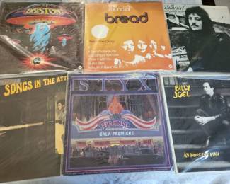Styx , Boston , Bread , and many Billy Joel albums.