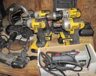 DeWalt 20v Cordless Drills/Impacts, Porter Cable Sanders, Dremel